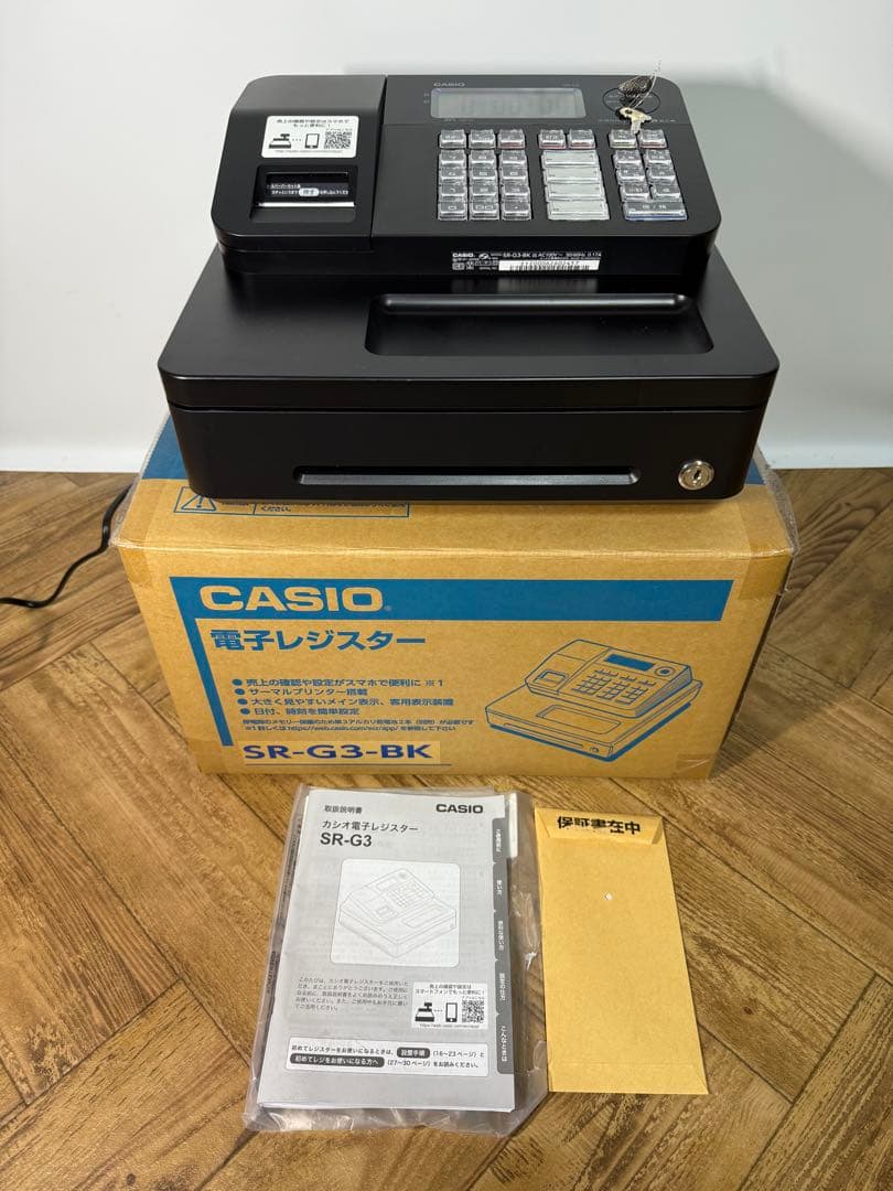 ◎極美品◎使用2週間◎CASIO◎電子レジスター◎2023年製◎SR-G3-BK