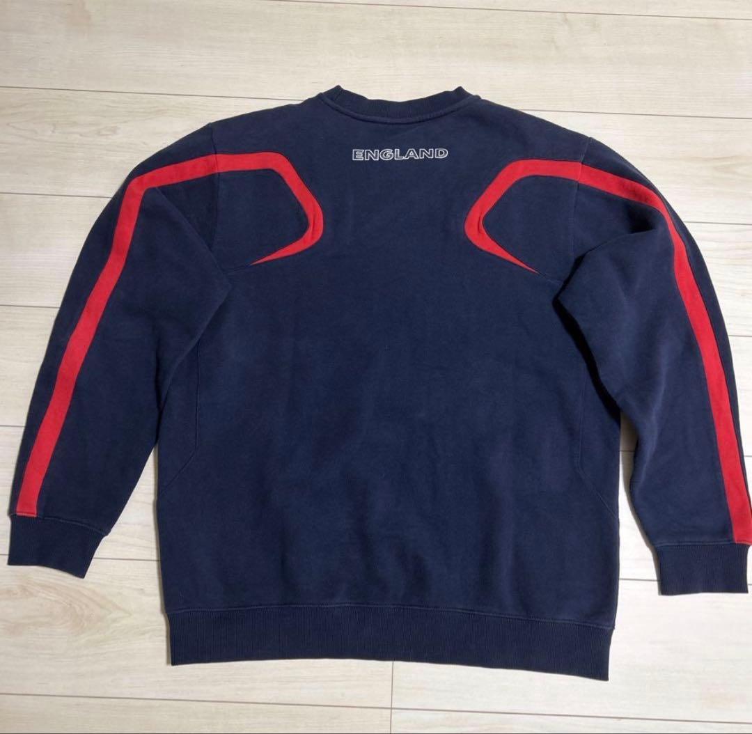 激レア 90s イングランド アンブロ umbro 刺繍ロゴ スウェット 紺　赤
