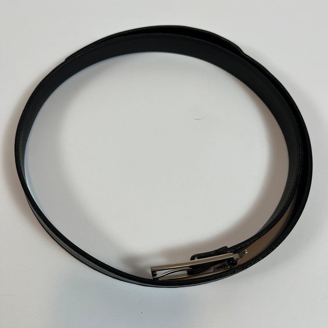 Saint Laurent ベルト YSL カサンドラ　レザー　ブラック　黒