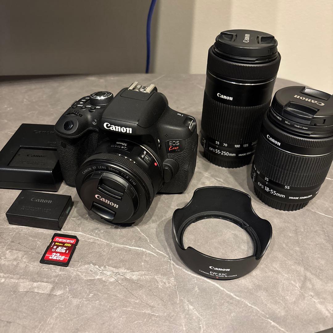 Canon EOS kiss x8i ズームレンズキット、単焦点レンズ