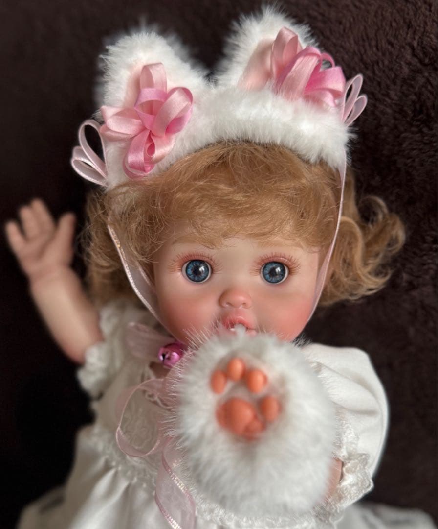 ★新品★リボーンドール フルボディー可愛いおニャン子ちゃん♥ 45cm