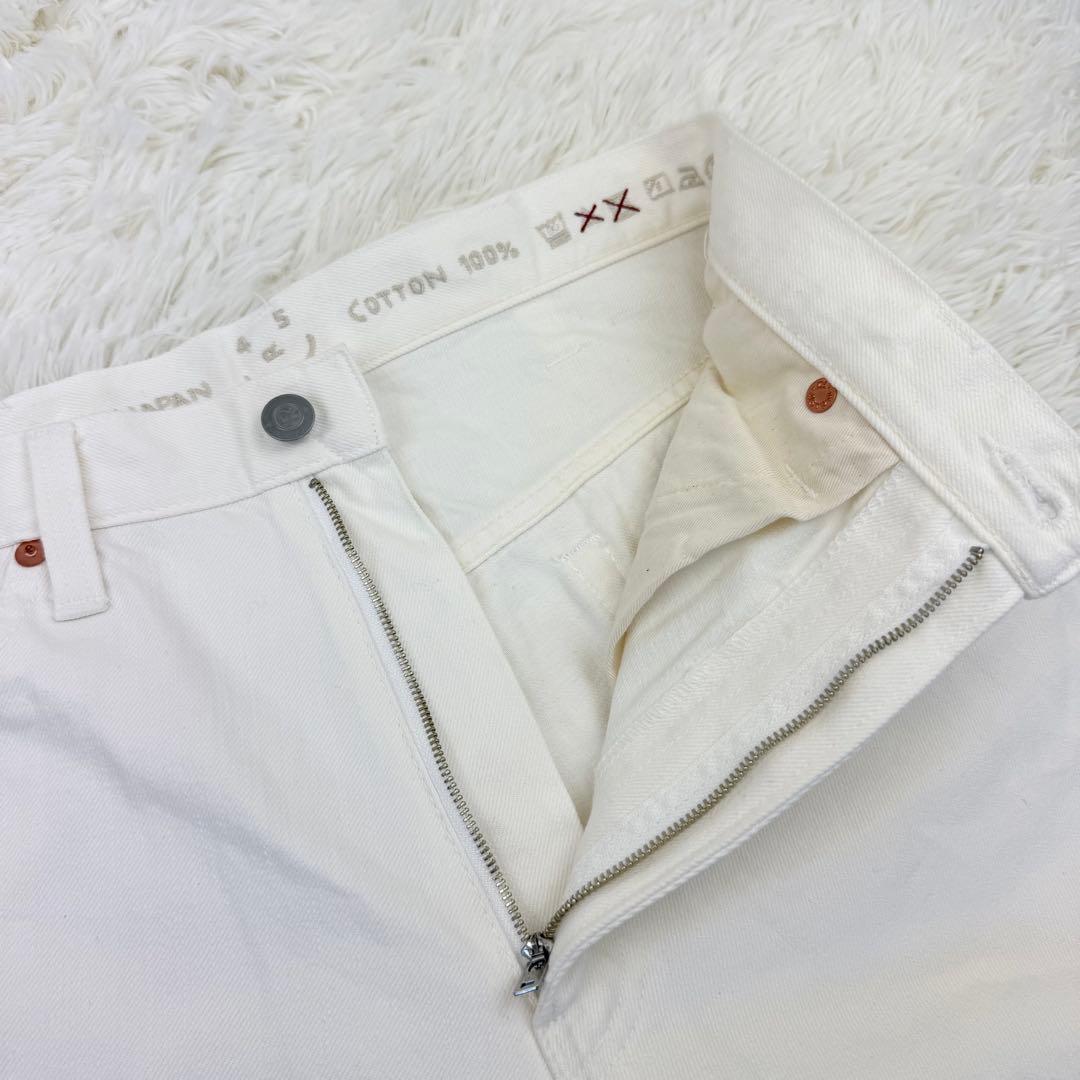 現行 45R ライ麦デニムのクロスビー5 ホワイト デニム ジーンズ 29