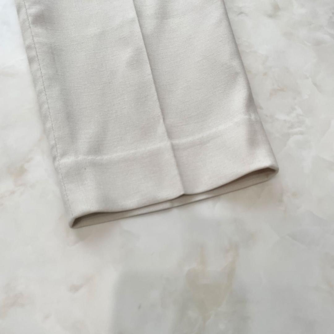 BY　洗える オックスフォードカラーレスジャケット　パンツ　セット　スーツ　M