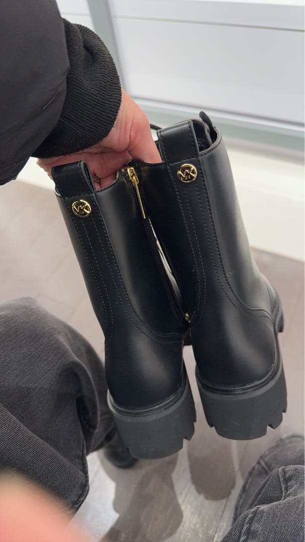 【かずももゆり】マイケルコース　レースアップブーツ 厚底