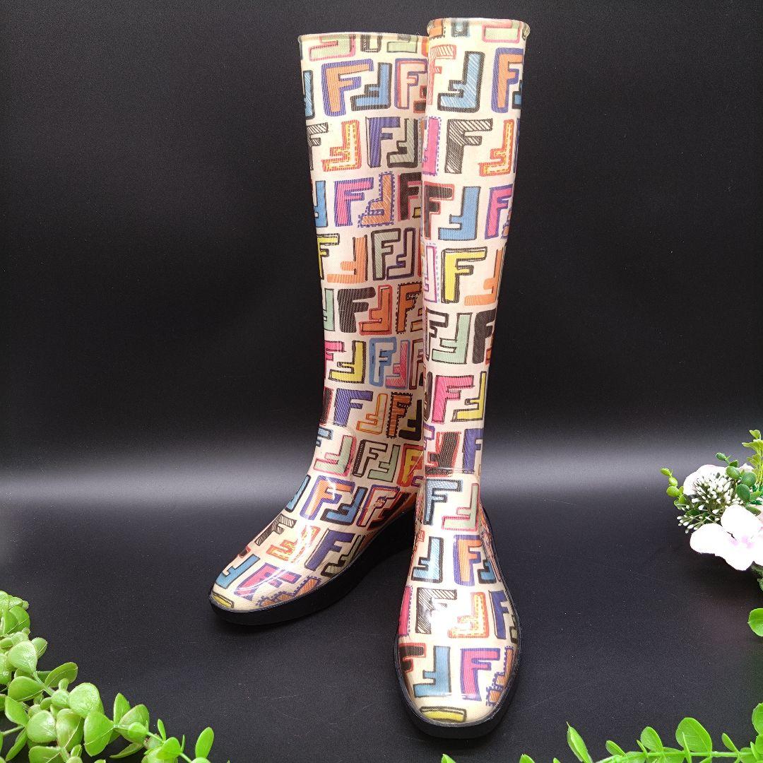 FENDI FFロゴ レインブーツ 36サイズ 長靴 雨靴