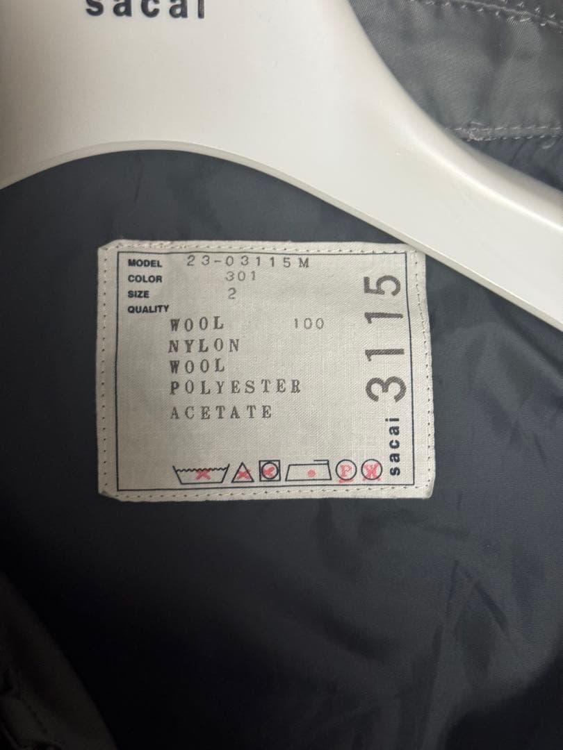 マ*オ様 Sacai Wool Melton Blouson サイズ2 切替ジャ