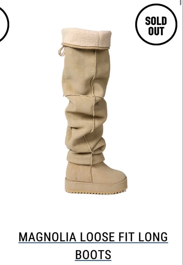 MAGNOLIA LOOSE FIT LONG BOOTS XLサイズ