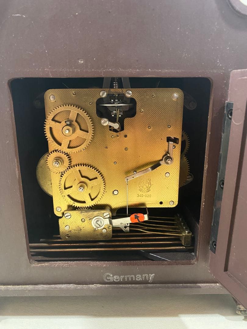 希少品　Hermle ゼンマイ式置き時計　ムーンフェイズ　ドイツ製