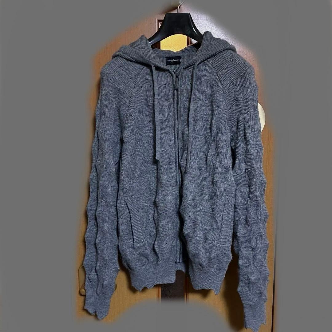 www　【MADFRENZY】SPIKED ZIP-UP HOODIE