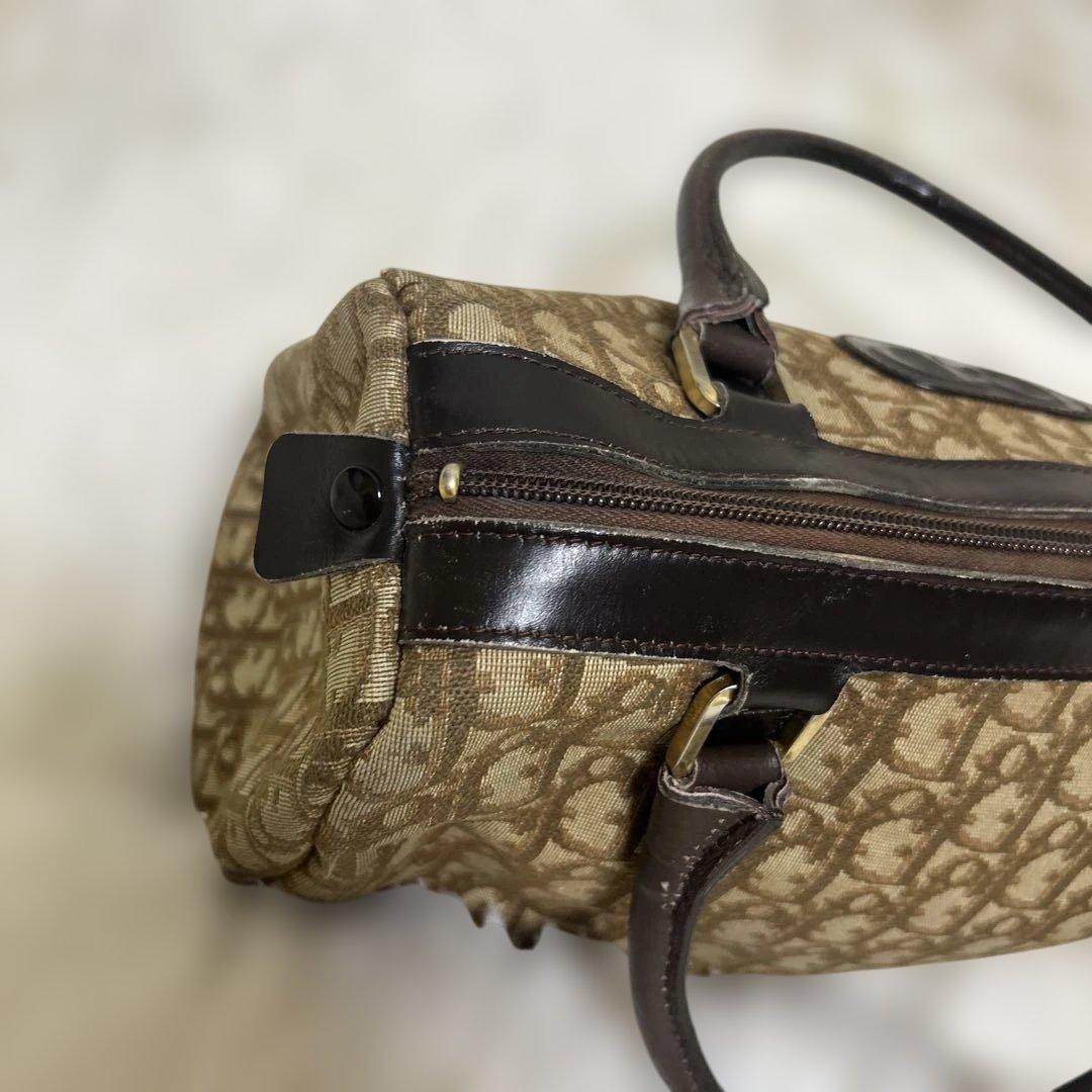 クリスチャンディオール ハンドバッグ ミニボストン トロッター ブラウンCDロゴ