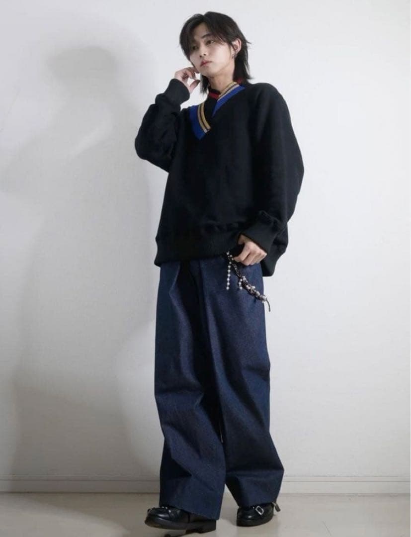 【Nさん専用】kolor カラフルストライプ Vネックセーター