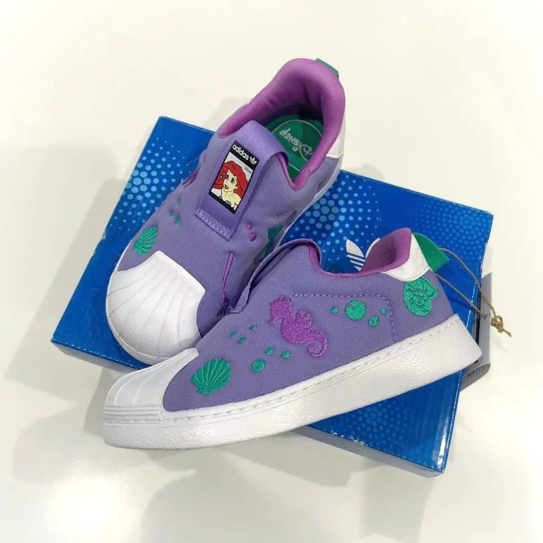 adidas ディズニー アリエル スニーカー 紫 アディダス 15 パープル