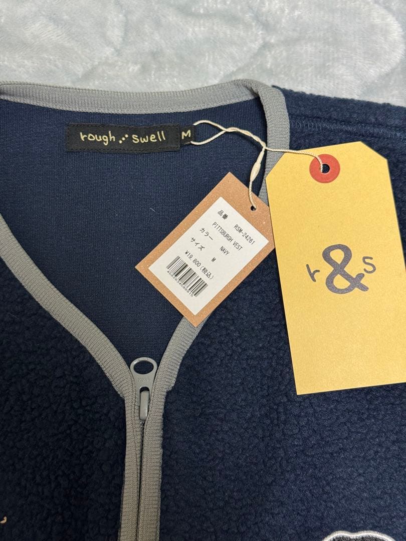 rough & swell フリースベスト M ネイビー