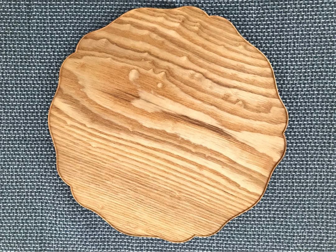 studio fujino 藤崎均 輪花皿 丸皿 8寸（タモ）