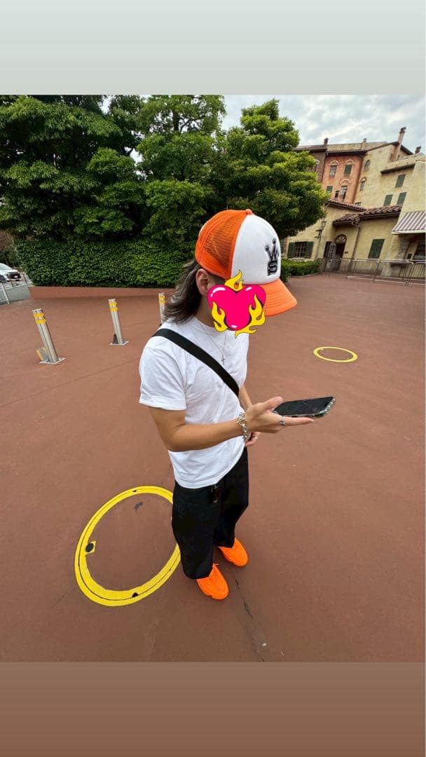 Stussy メッシュキャップ オレンジ