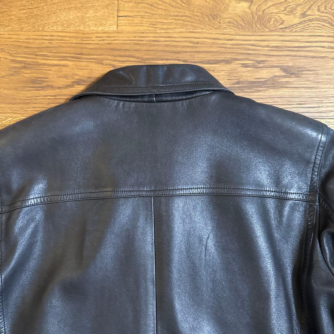 (クリーニング済)agnes b. レザージャケット size2 短丈 希少