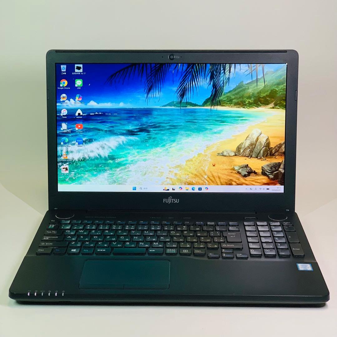 Core i7✨SSD512GB✨16GB✨カメラ✨オフィス✨黒✨ノートパソコン