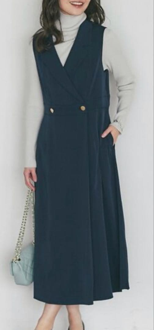 ネイビー テーラードジャンスカ レディース ラブティックボンボン