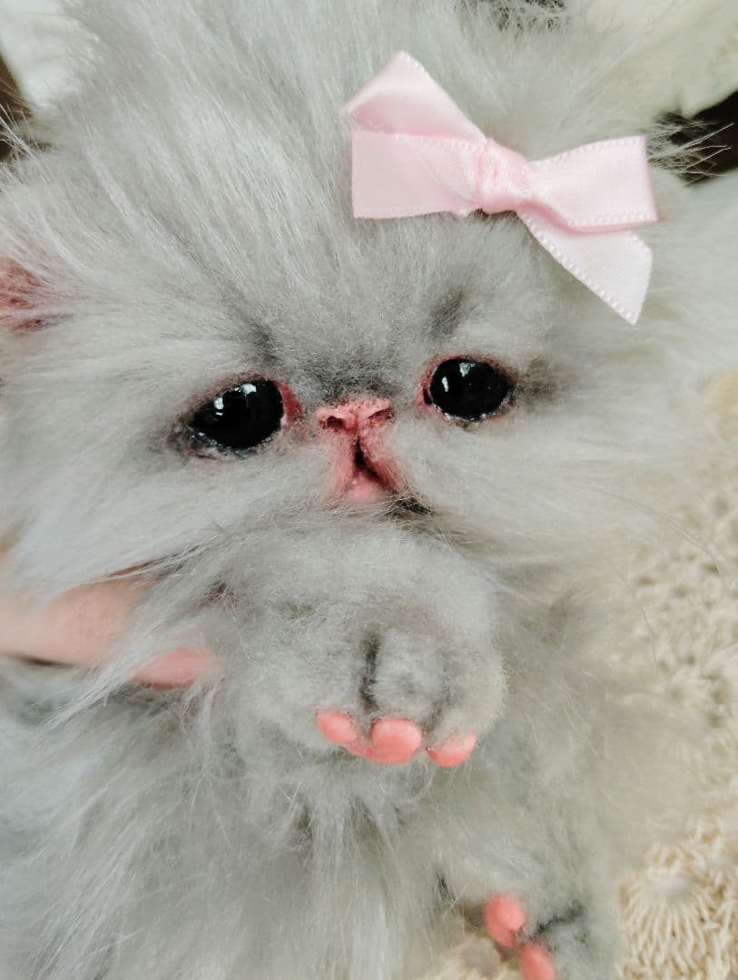 エキゾチックロングヘア♡子猫のリンちゃん♡アートドール♡ぬいぐるみ♡