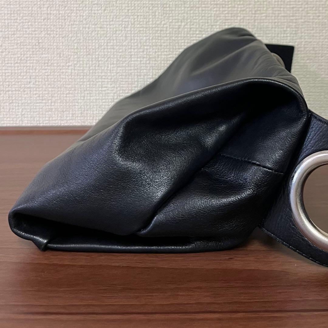 Kawakawa レザー　ボディバック　ショルダーバッグ レザー　ブラック