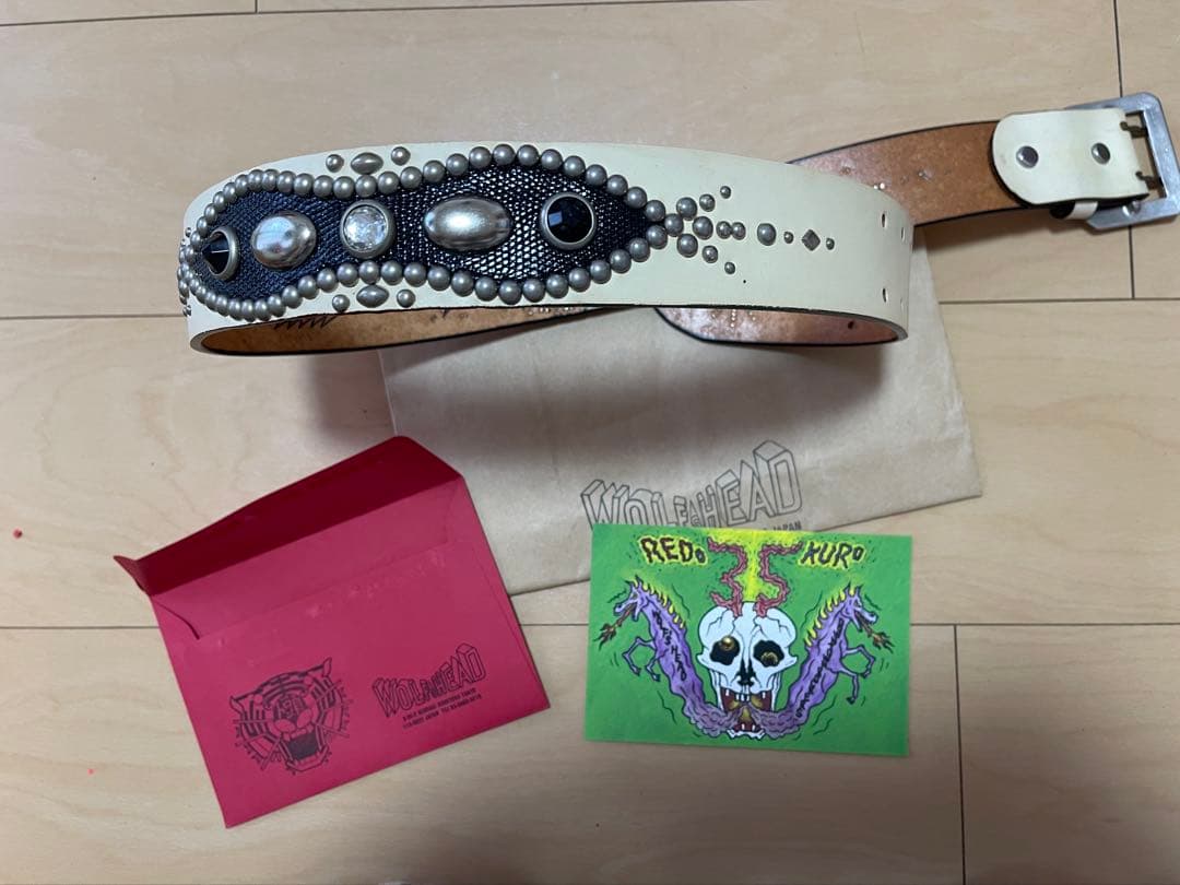 ウルフズヘッドスタッズベルト瓢箪柄　幹田氏