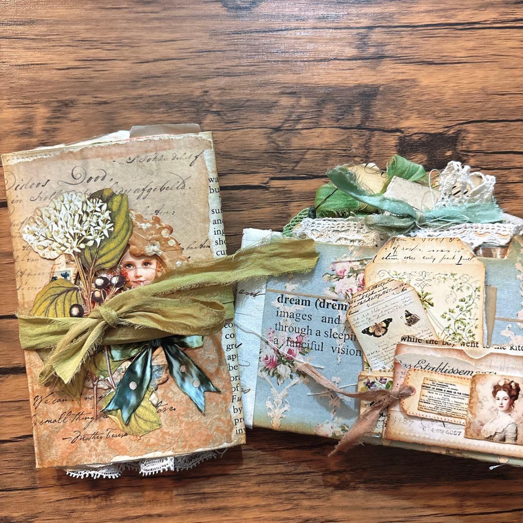 クリスマス& Happy New Year コラージュ　ジャンクジャーナル