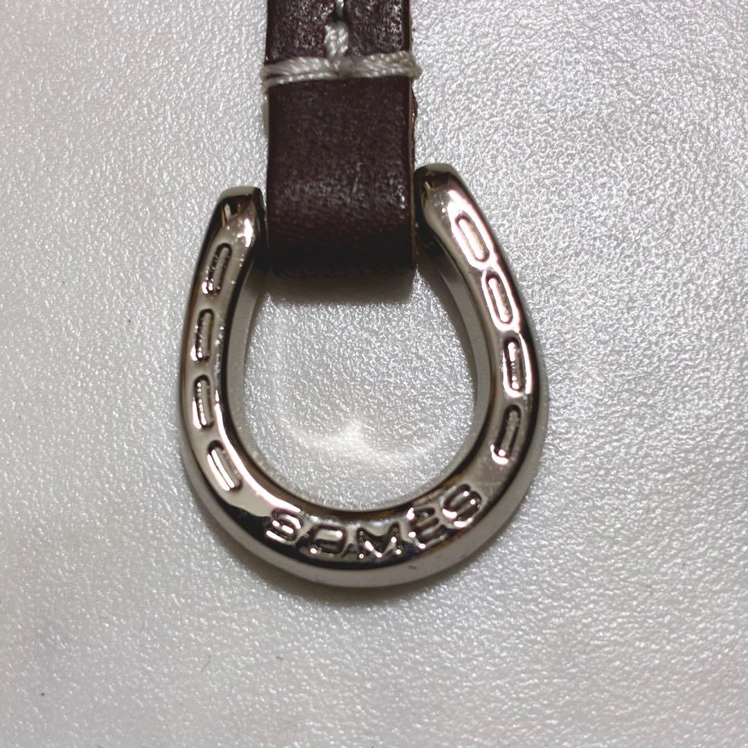 [超希少/極美品] ソメスサドル 馬 メンコチャーム レザー 茶×黒