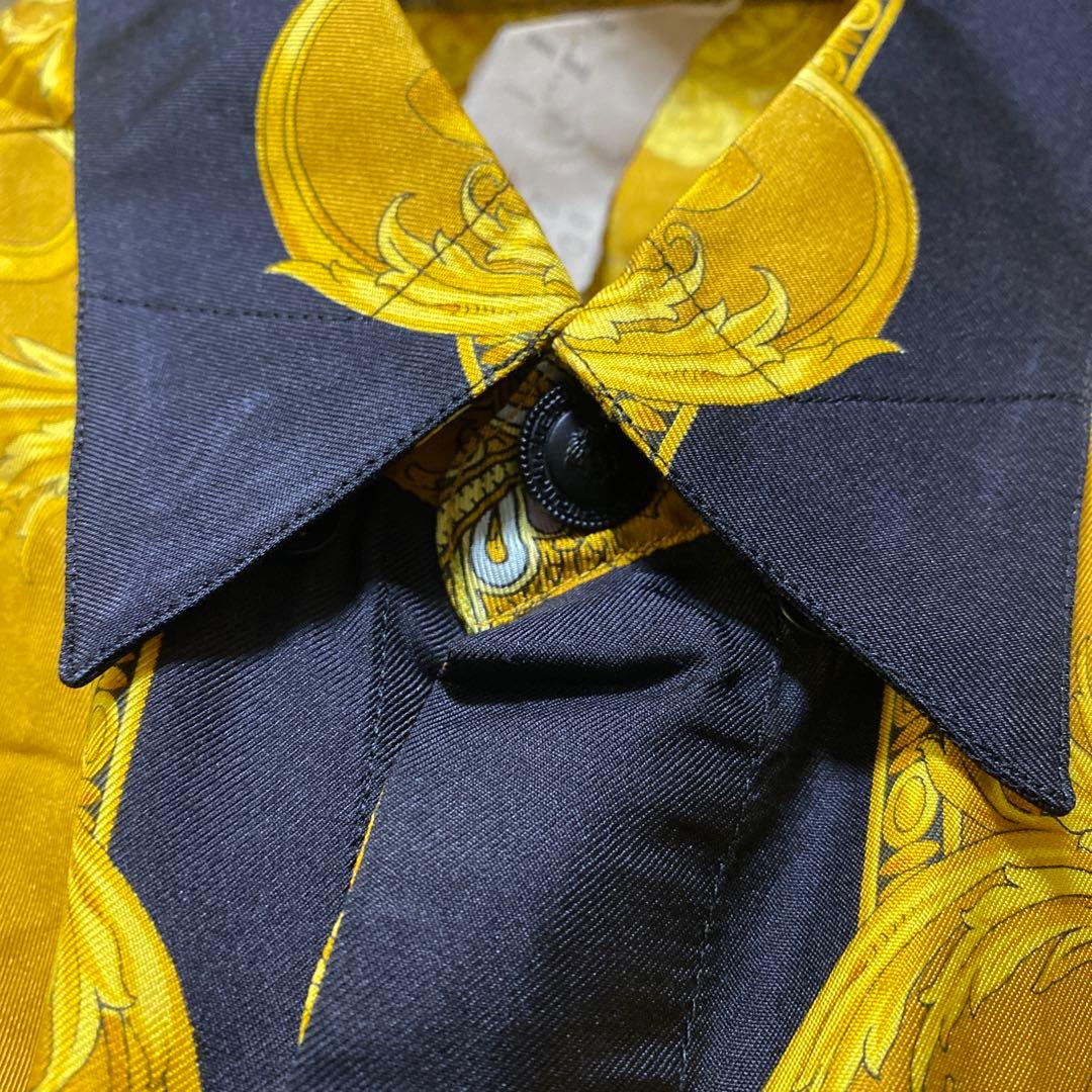 GIANNI VERSACE バロックシャツ シルク100% イタリア製 派手柄