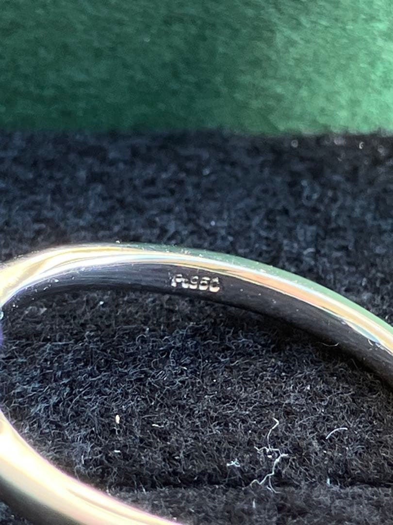 ウォーターオパール　ダイヤモンド　取り巻き　リング　指輪　プラチナ　pt950