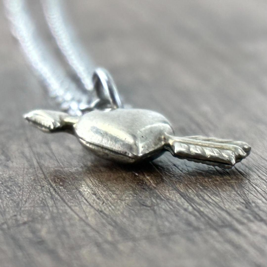 スウィートハートジュエリーアローハート シルバー ヴィンテージネックレスNAVY