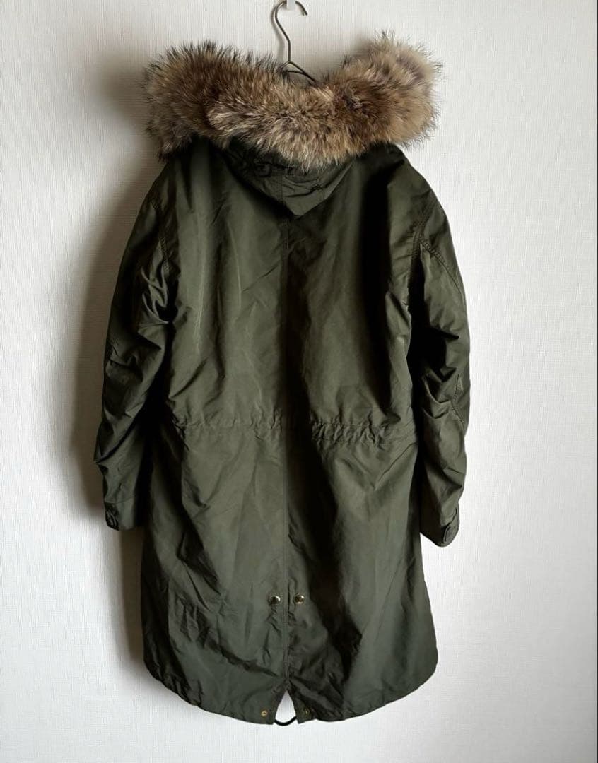 美品【ドゥーズィエムクラス】モッズコート　ファーライナー付き　カーキ　38