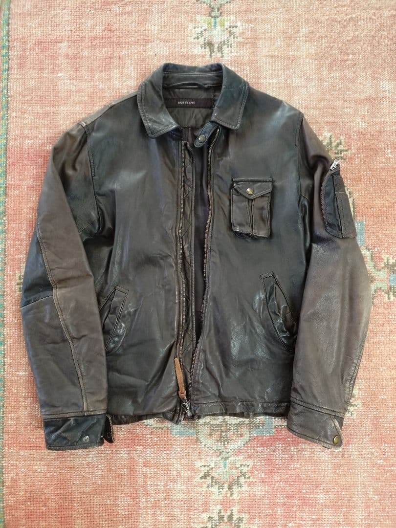値下げ！sage de cret レザー ジャケット フライト サージュデクレ