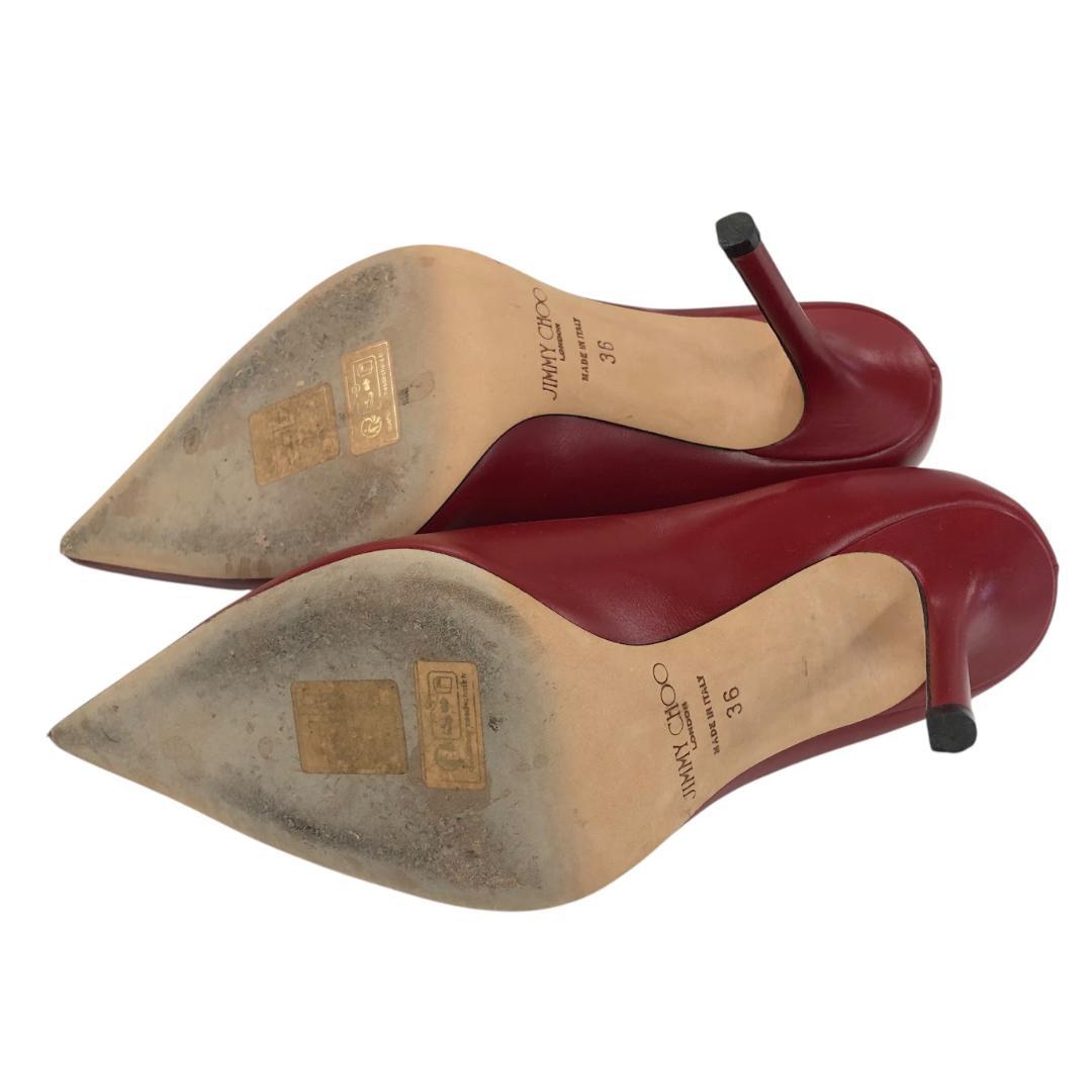 JIMMY CHOO ジミーチュウ ハイヒール パンプス レッド ゴールド