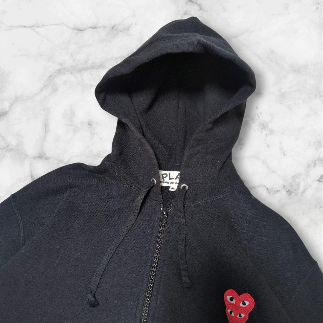PLAY COMME des GARCONS ジップアップパーカー ハートパッチ