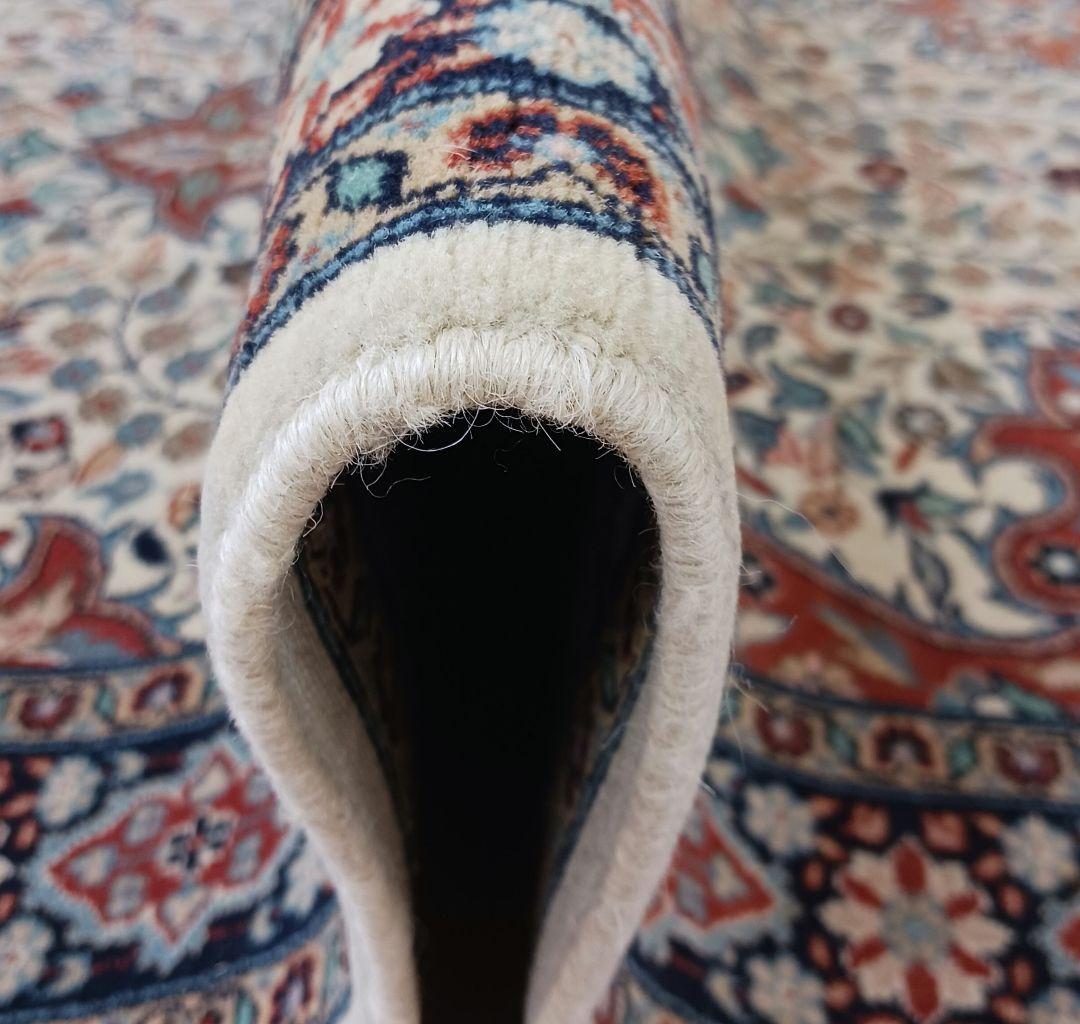 Y2651 高級トルコ絨毯 ウール 手織り 158×96㎝ 小花柄