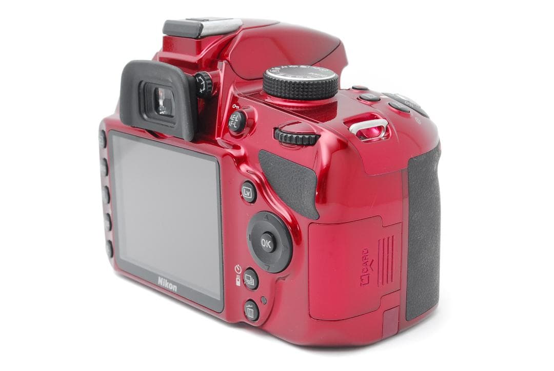 【新品級ショット数：２２１８枚】Nikon D3200　スマホ転送　希少　レッド