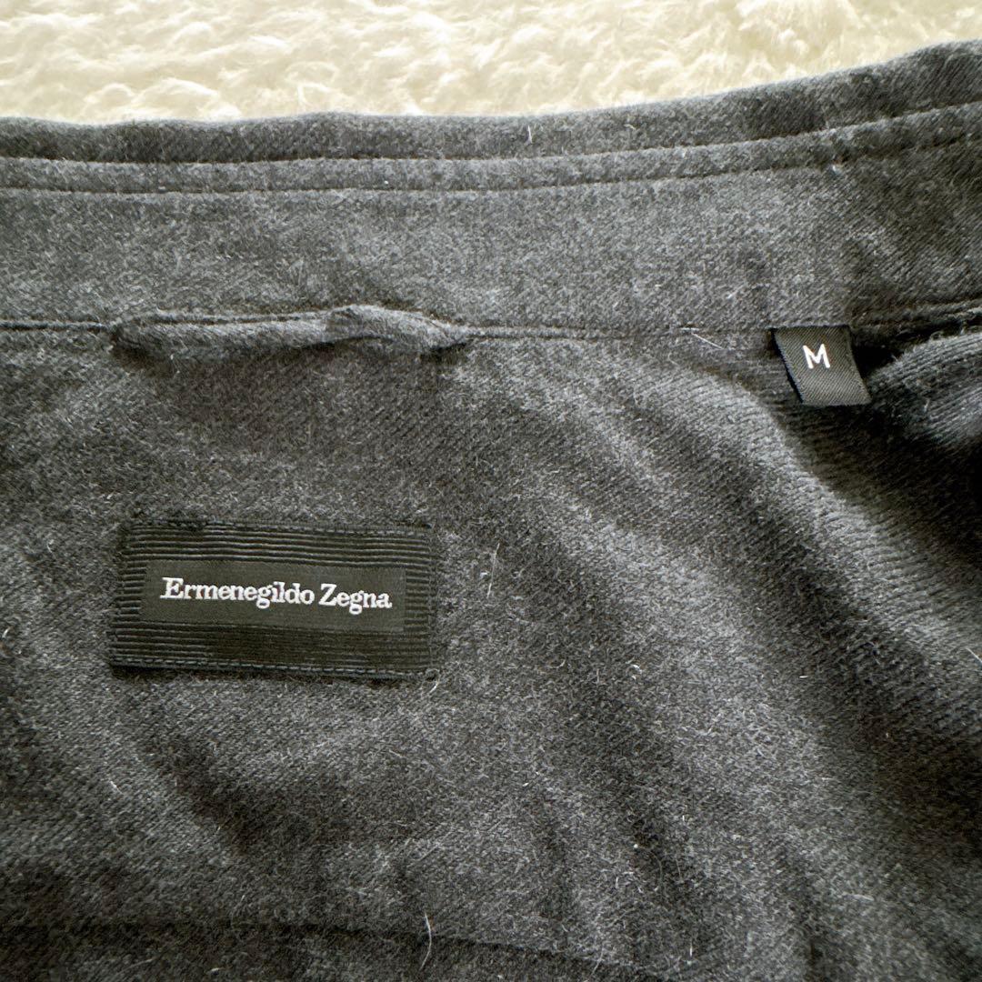 【Ermenegildo Zegna】長袖シャツ コットンカシミヤ混 グレー M