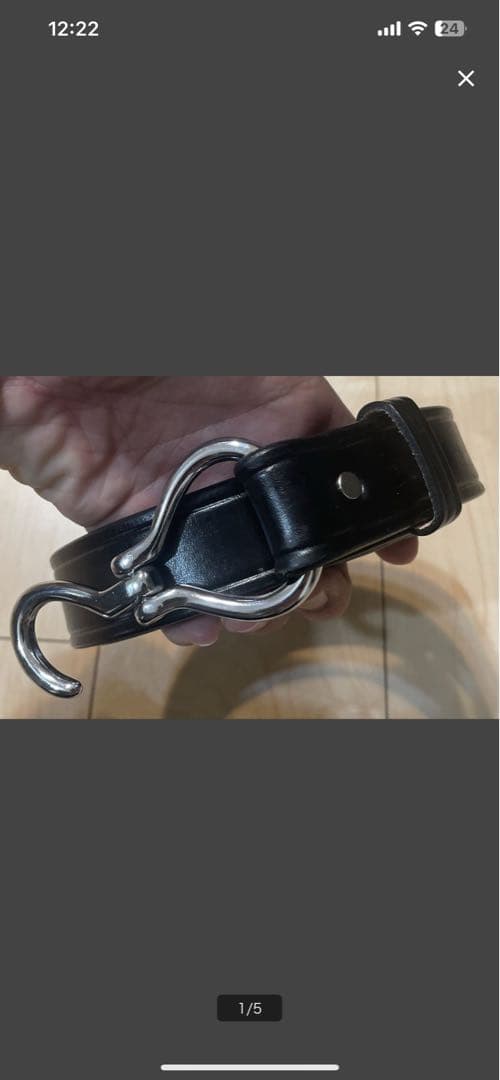 tory leatherフックベルト