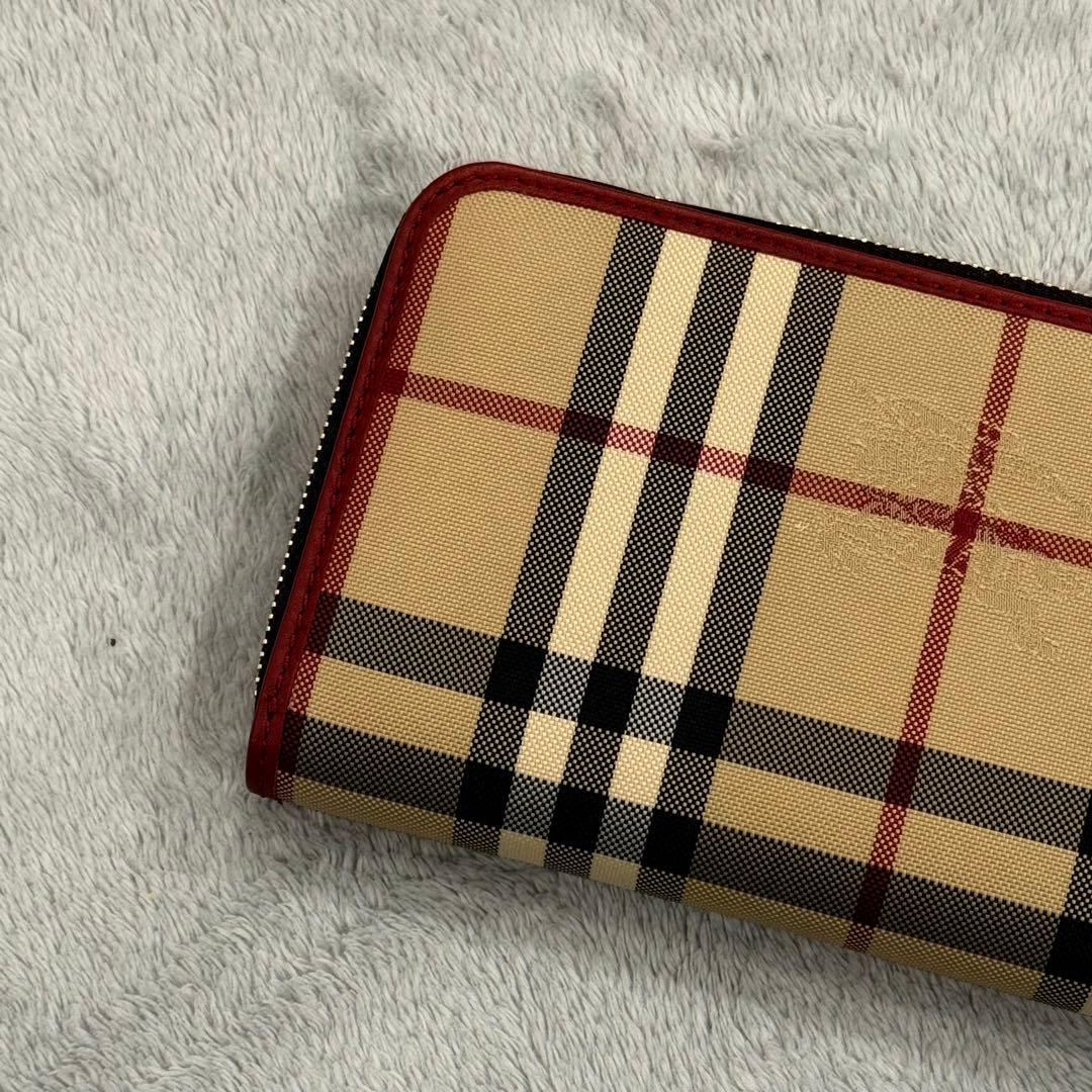 ⭐️新品未使用⭐️ バーバリー　ノバチェック　長財布　ラウンドジップ　シャドーホース