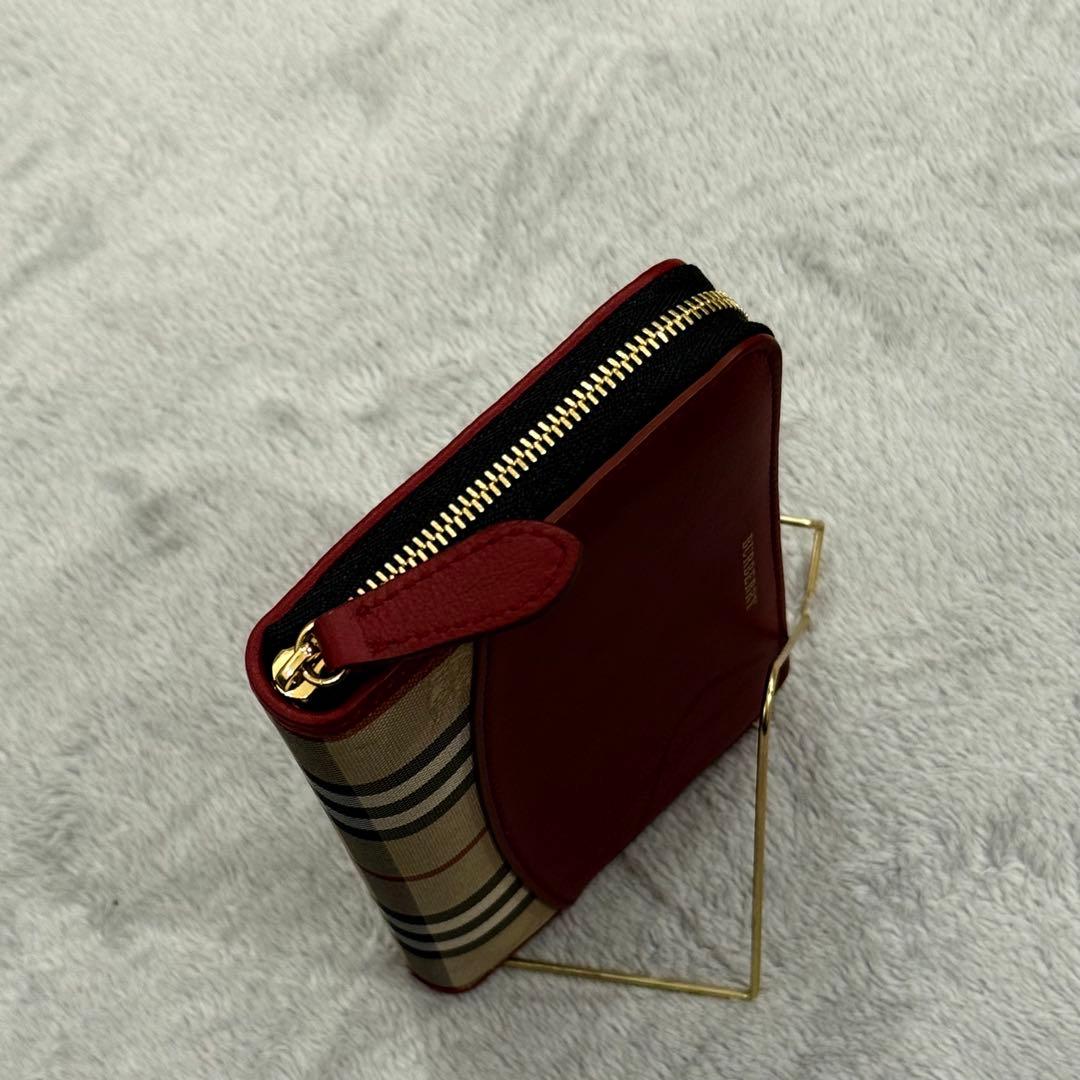 ⭐️新品未使用⭐️ バーバリー　ノバチェック　長財布　ラウンドジップ　シャドーホース