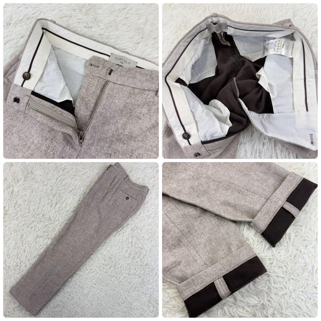 美品 XL チルコロ スーツ セットアップ テーラードジャケット パンツ 裏起毛