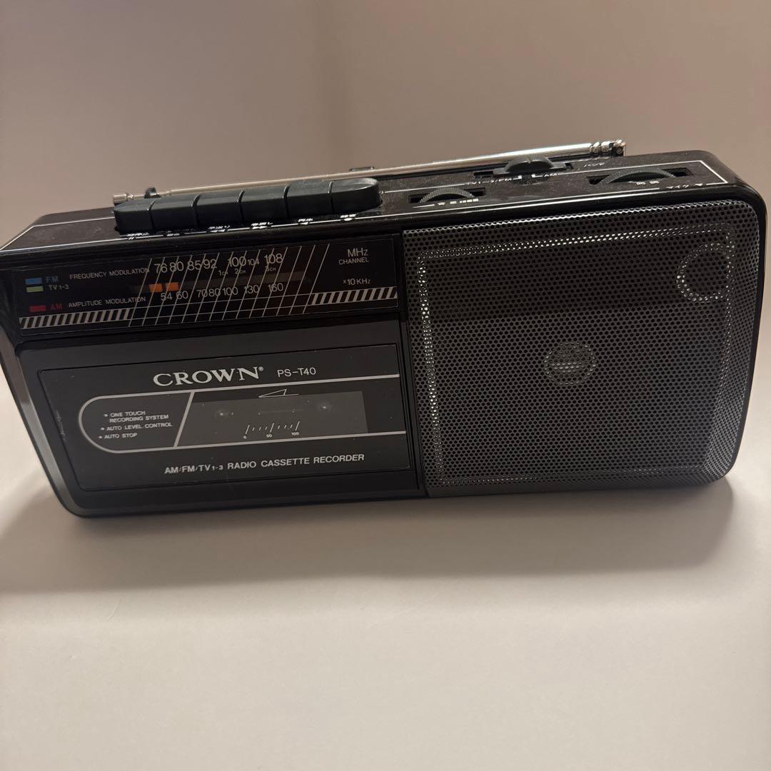 CROWN PS-T40 ラジオ・カセットレコーダー