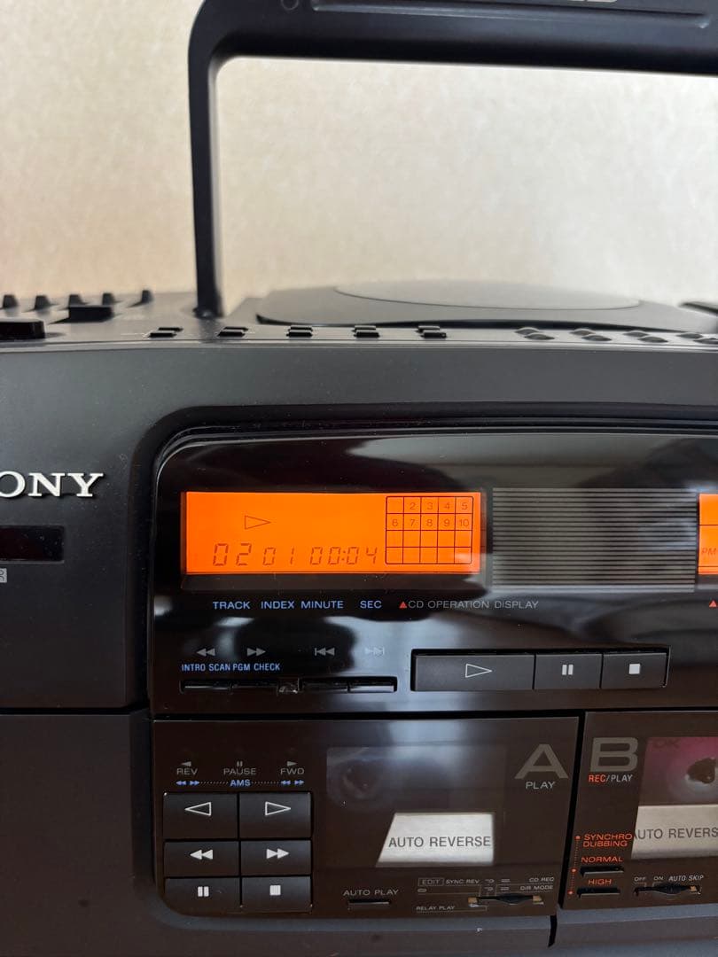 バブルラジカセ　SONY CFD-700 CDダブルラジカセ　動作品