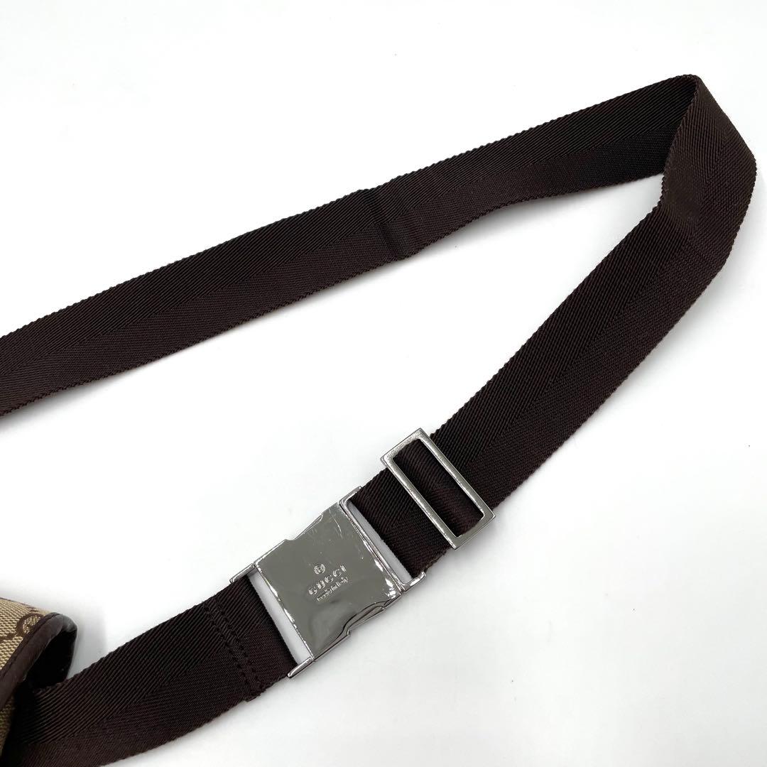 美品✨GUCCI グッチ GGキャンバス ウエストポーチボディバッグ