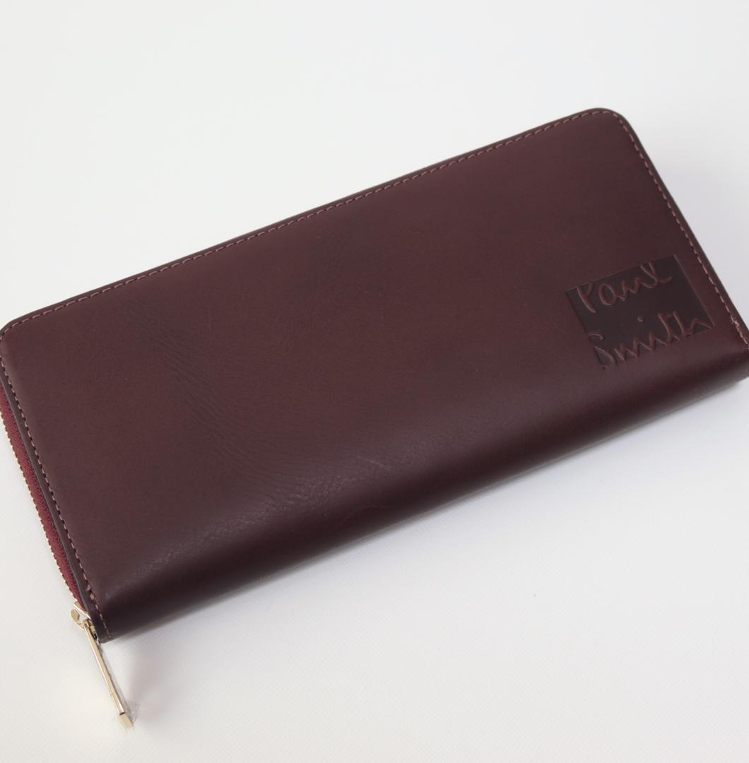 33,000円新品【ポールスミス】ステッチハイライト ラウンドジップ 長財布