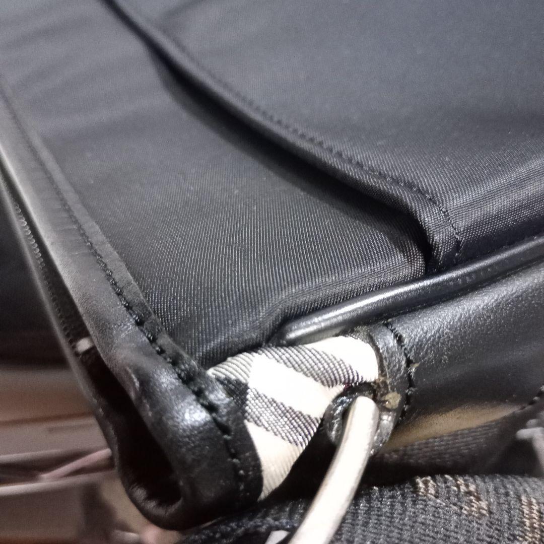 バーバリーブラックレーベル メッセンジャーバッグ ノバチェック 刻印 斜め掛け