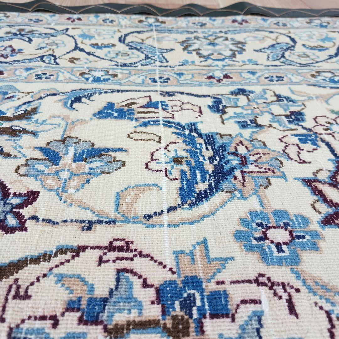 おはなY2602 ペルシャ絨毯 イラン ナイン産 ウール 手織り絨毯 大判