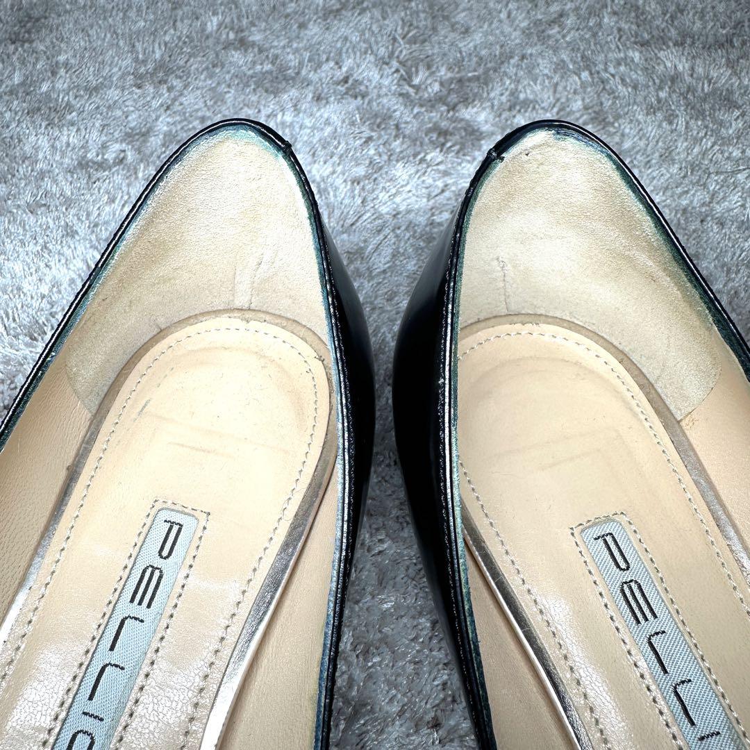 超美品⭐︎ PELLICO アネッリ 35 黒 ポインテッドトゥ レザーパンプス