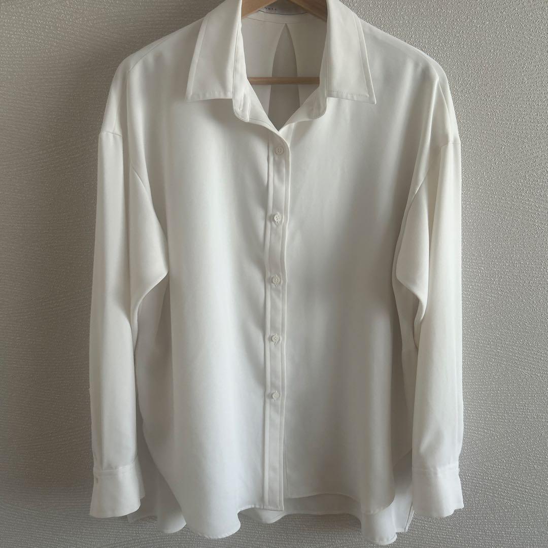 NOBLE シーズンカラープレーンシャツ ホワイト