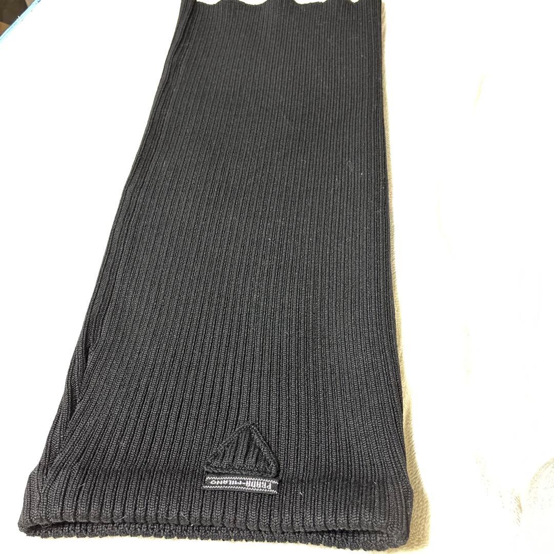 PRADA スリムフィット リブニット スカート ウール ブラック プラダ　36